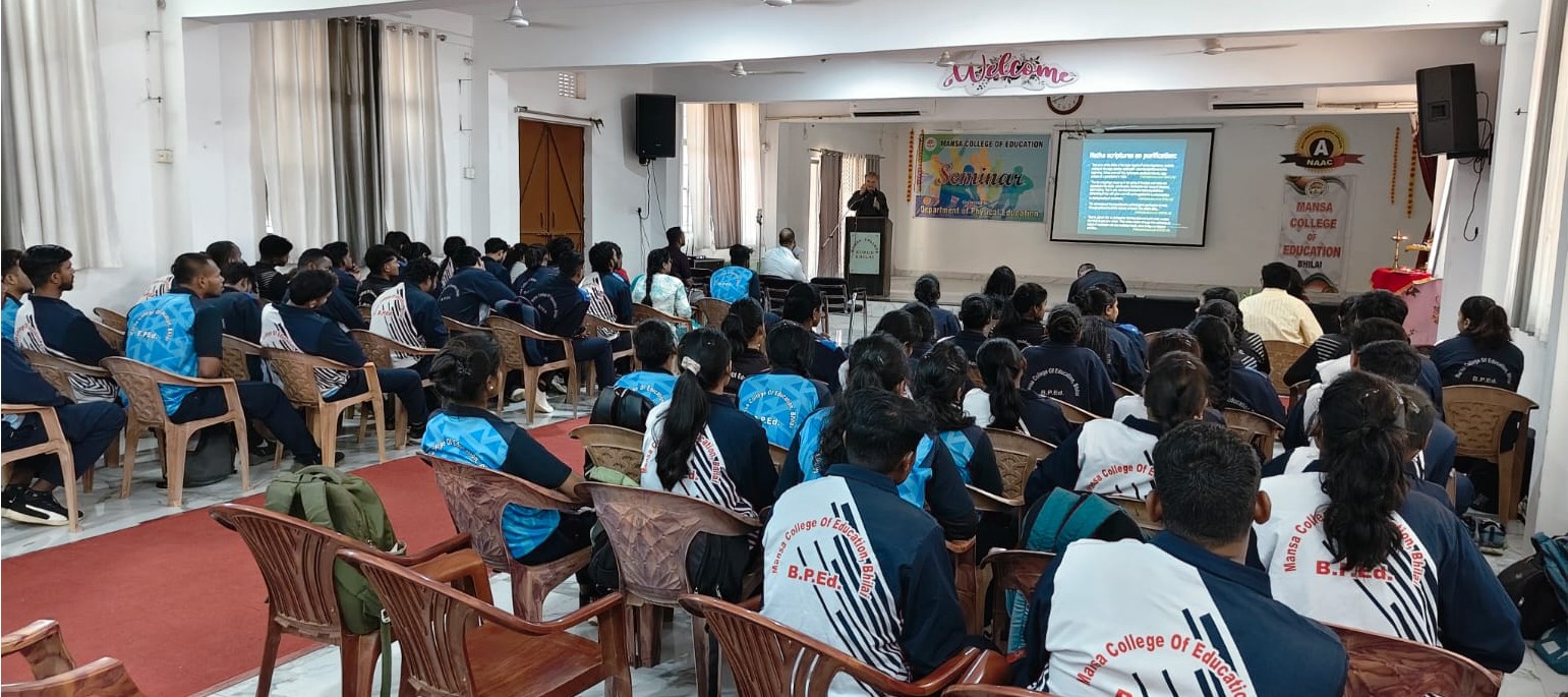 Students attending faculty seminar at Mansa College of Education